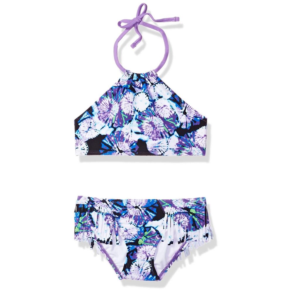 Kanu Surf Girls' Mahina Halter Bikini 2-Piece Swimsuit Purple Size 10